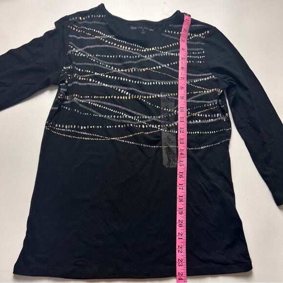 Rebecca Malone Women’s Three Quarter Sleeve Printed Blouse Sz S NWT - Picture 4 of 7